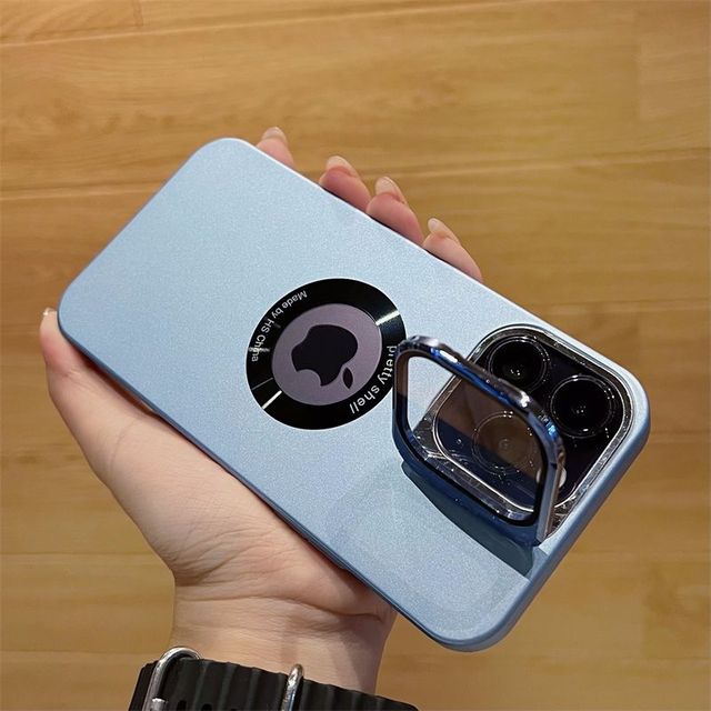 Luxury Camera Protector Stand Case With Logo Cut - iPhone casemarts
