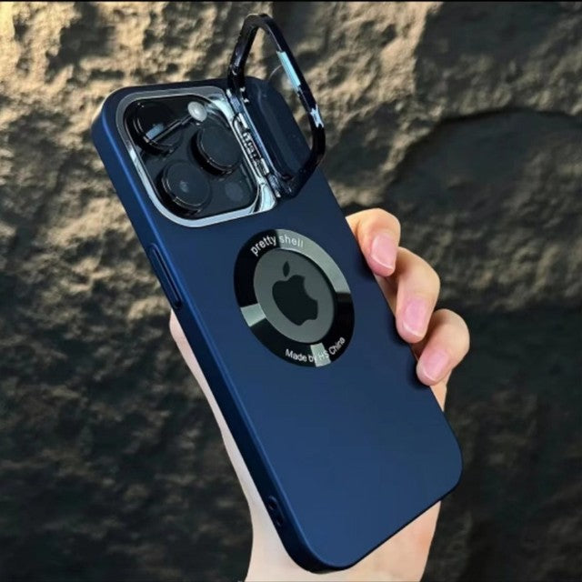 Luxury Camera Protector Stand Case With Logo Cut - iPhone casemarts