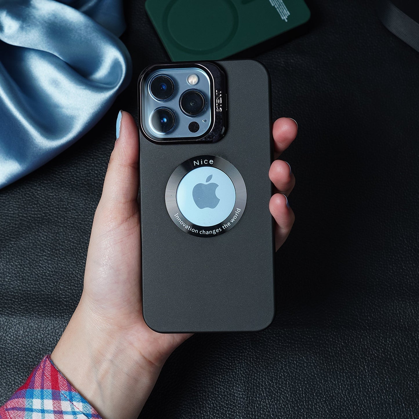 Luxury Camera Protector Stand Case With Logo Cut - iPhone casemarts