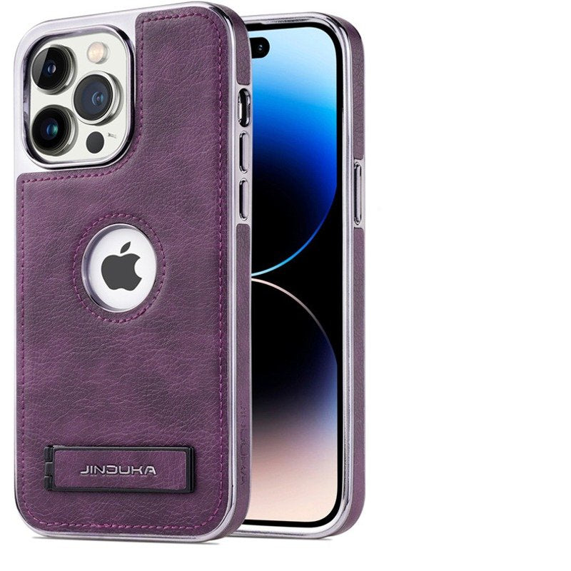 Genuine Leather Bracket Holder Case - iPhone casemarts