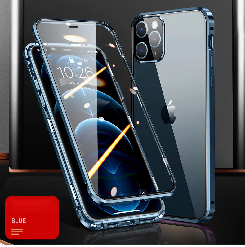 iPhone 12 Series Auto Fit Magnetic Glass Camera Protective Case casemarts