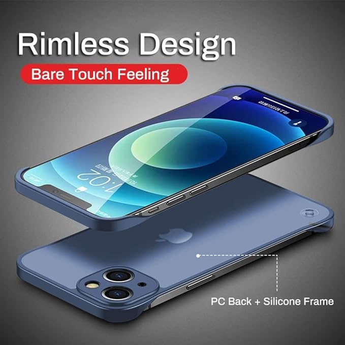EGOTUDE Frameless Hard Back Cover (Camera Protection, Blue, Polycarbonate) Urban Covers