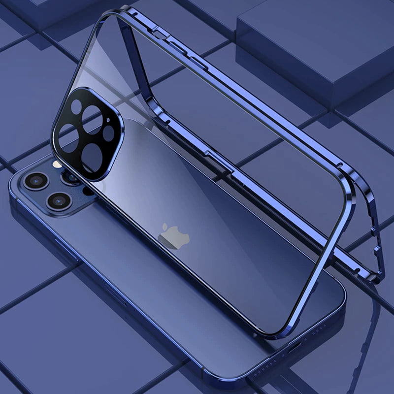 iPhone 12 Series Auto Fit Magnetic Glass Camera Protective Case casemarts