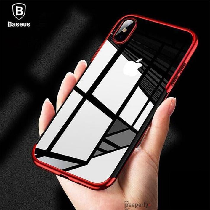 Baseus ® iPhone XS Max Ultra-Thin Transparent Sparkling Edge Case casemarts
