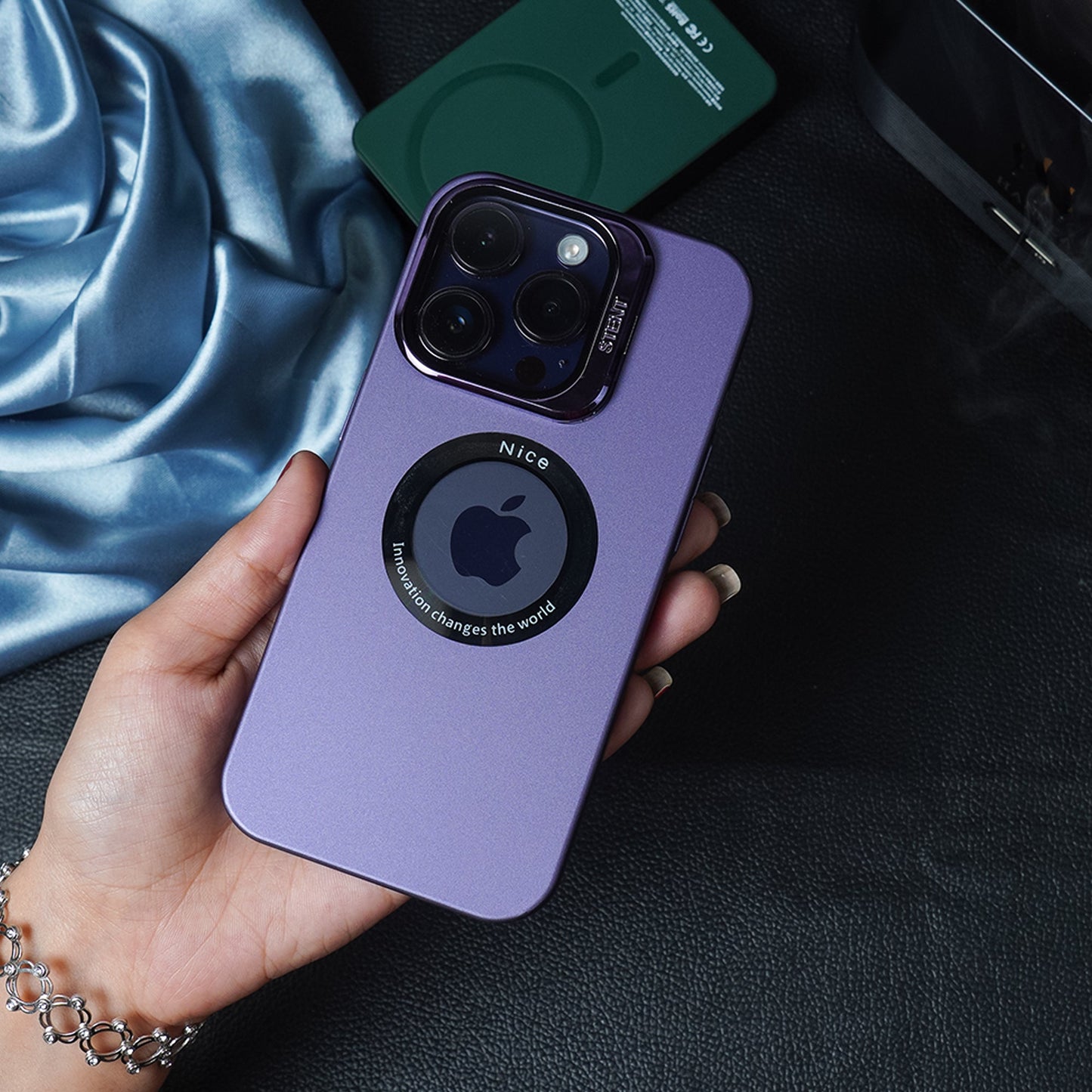 Luxury Camera Protector Stand Case With Logo Cut - iPhone casemarts