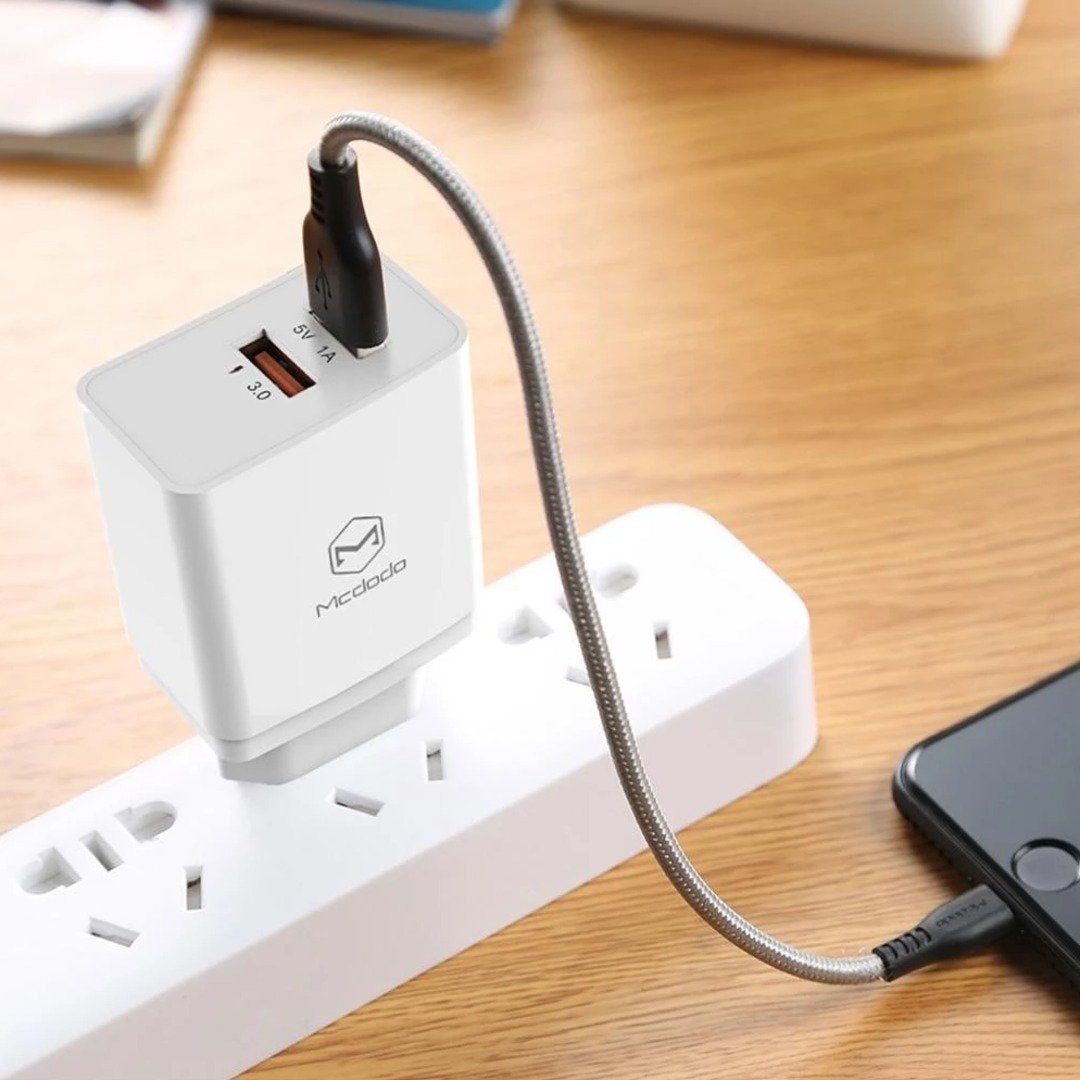MK ® Mcdodo PD+QC 18W Fast Travel Charger Set (EU) casemarts
