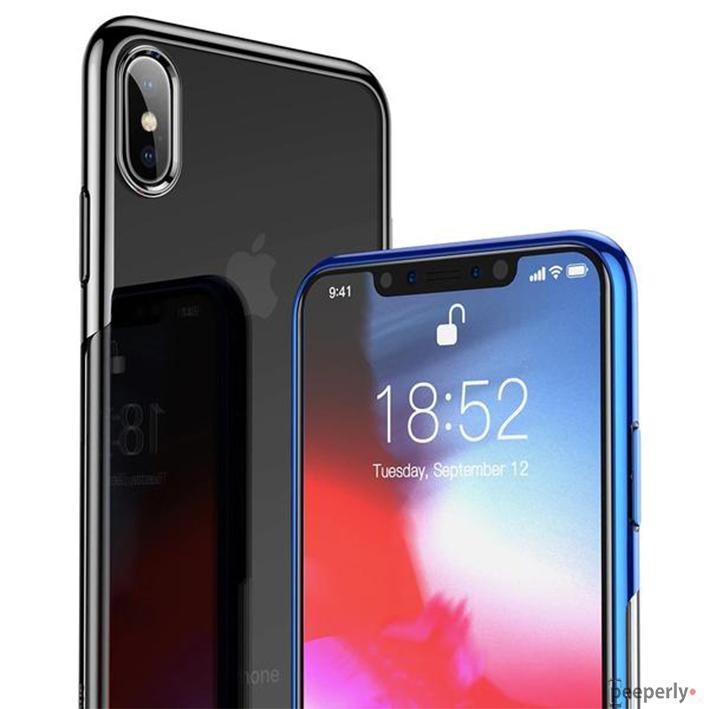 Baseus ® iPhone XS Max Ultra-Thin Transparent Sparkling Edge Case casemarts