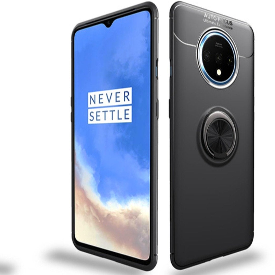 OnePlus 7T (2 in 1 Combo) Metallic Ring Case + Earphones casemarts