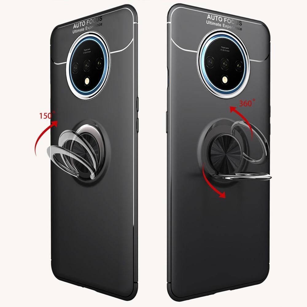 OnePlus 7T (2 in 1 Combo) Metallic Ring Case + Earphones casemarts