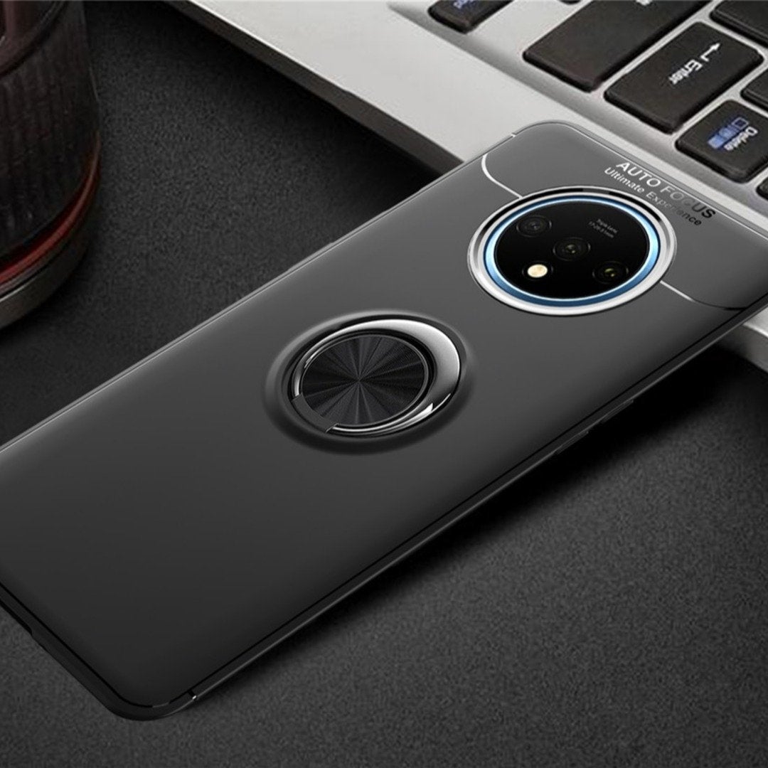 OnePlus 7T (2 in 1 Combo) Metallic Ring Case + Earphones casemarts