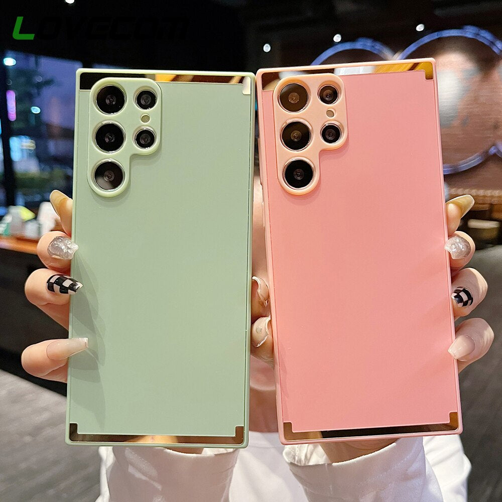 Square Gold Plated Soft Edges Case - Samsung casemarts
