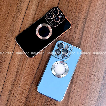 iPhone - Classic Plating Logo Cut Camera Protection Case casemarts