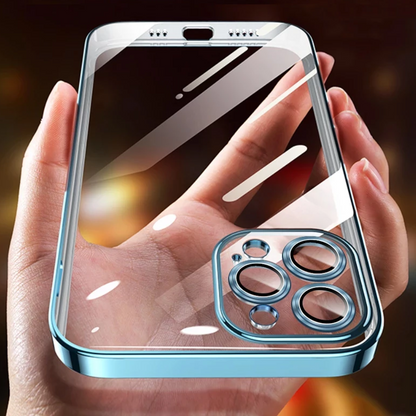 iPhone - Luxury Electroplating Clear Camera Protective Soft TPU Case casemarts