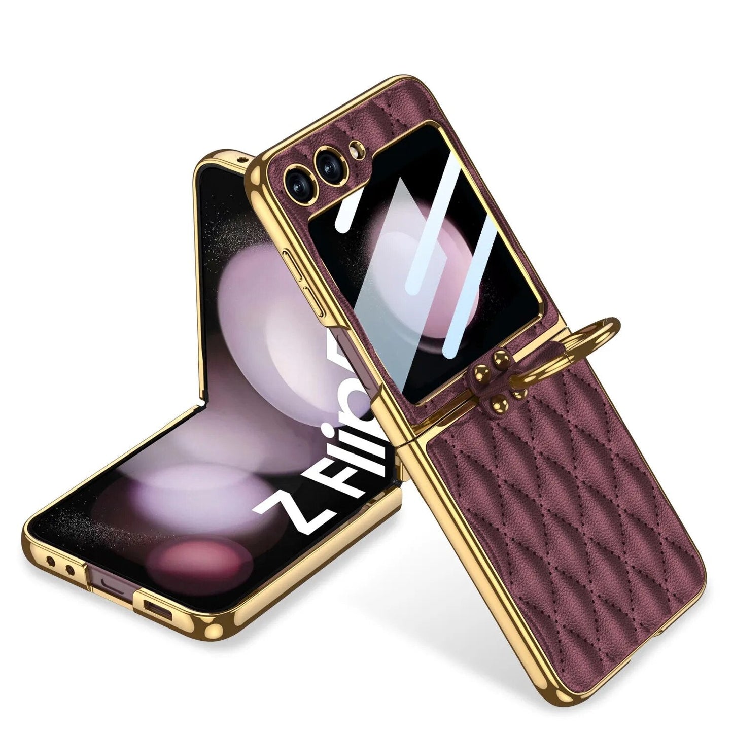 Elegant Leather Ring Support Case casemarts