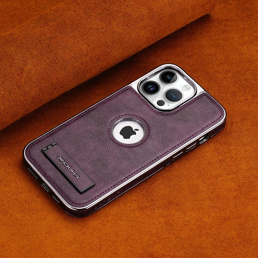 Genuine Leather Bracket Holder Case - iPhone casemarts