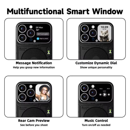 Smart iPhone Case with 1.83″ OLED Screen – Video Dial, Selfie Preview & Magnetic Charge