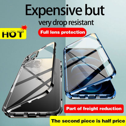 iPhone 12 Series Auto Fit Magnetic Glass Camera Protective Case casemarts