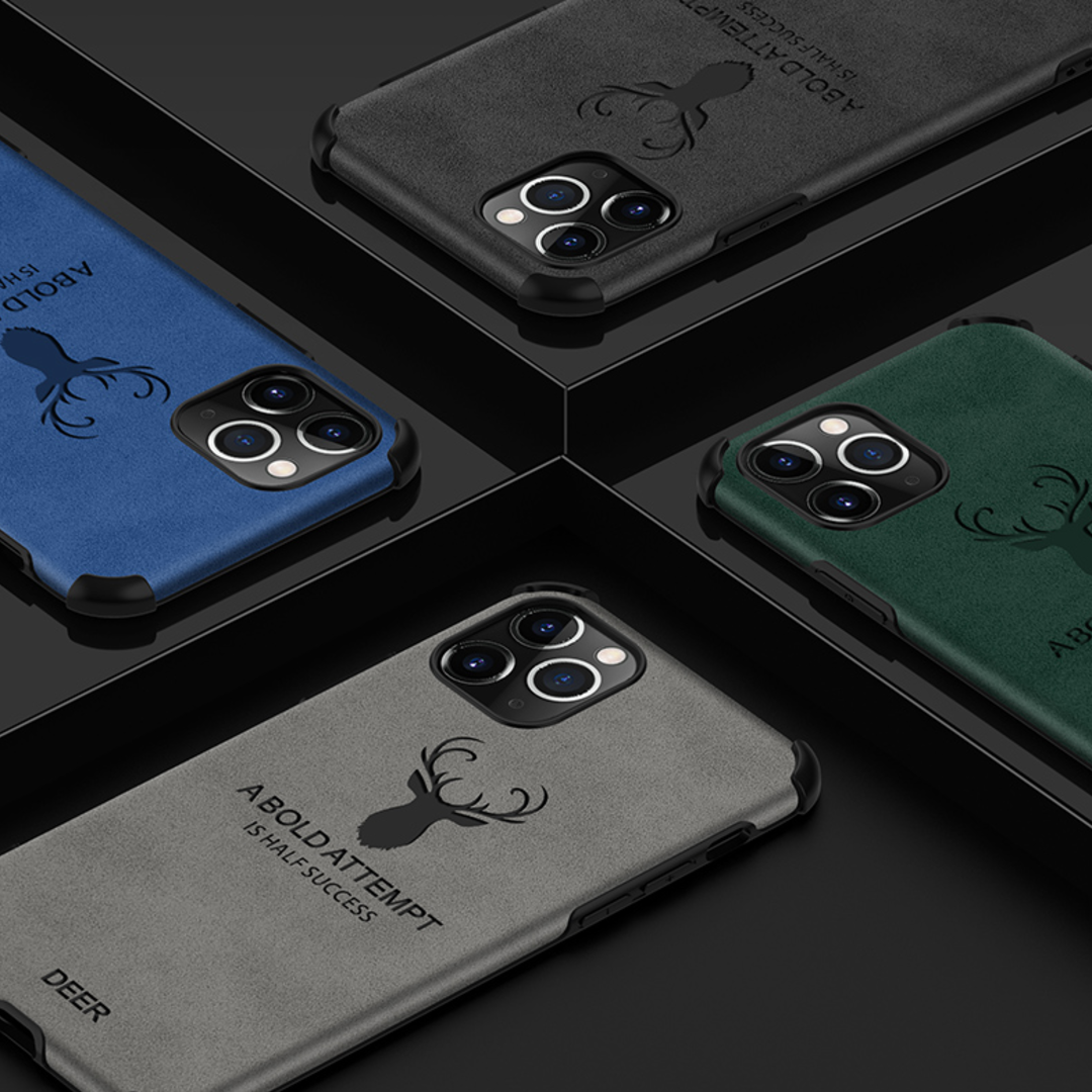 iPhone 11 Series (3 in 1) Combo Shockproof Deer Print Case + Camera Lens + Screen Protector casemarts