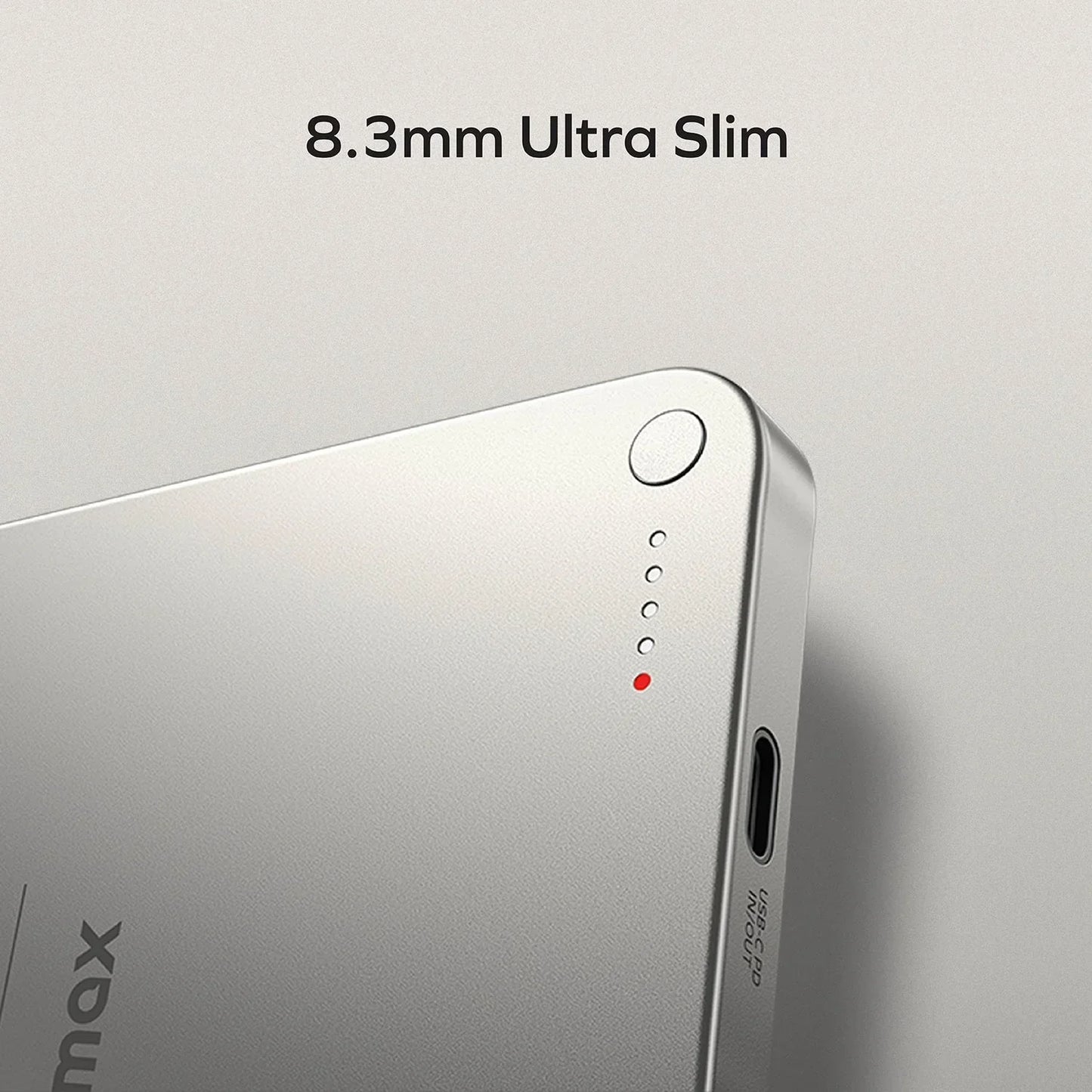 MOMAX Q.MAG X Metal Magnetic Wireless Charger 5000mAh/10000 mAh Cell Phone Power Bank Compatible with MagSafe