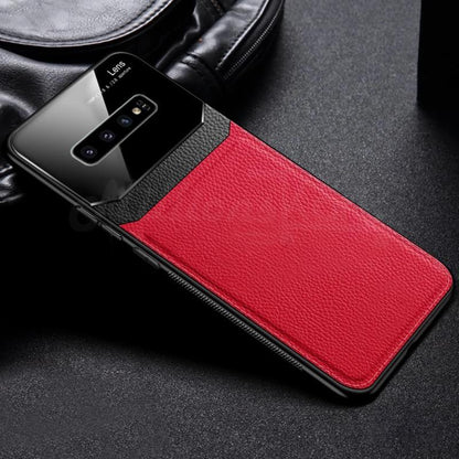 Galaxy S10 Plus Sleek Slim Leather Glass Case casemarts