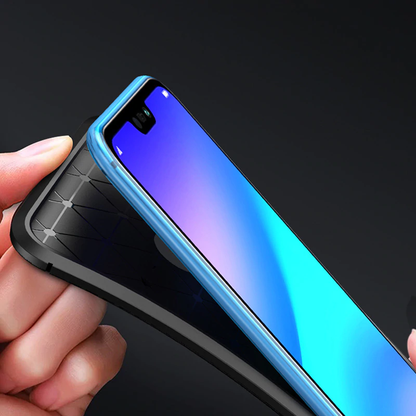 Galaxy A20 Frosted Carbon Fiber Shockproof Soft Case casemarts