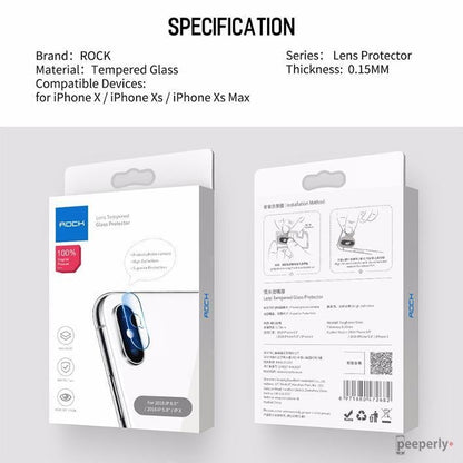 Rock ® iPhone X Camera Lens Glass Protector casemarts