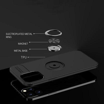 iPhone 12 Mini  Metallic Finger Ring Holder Matte Case casemarts