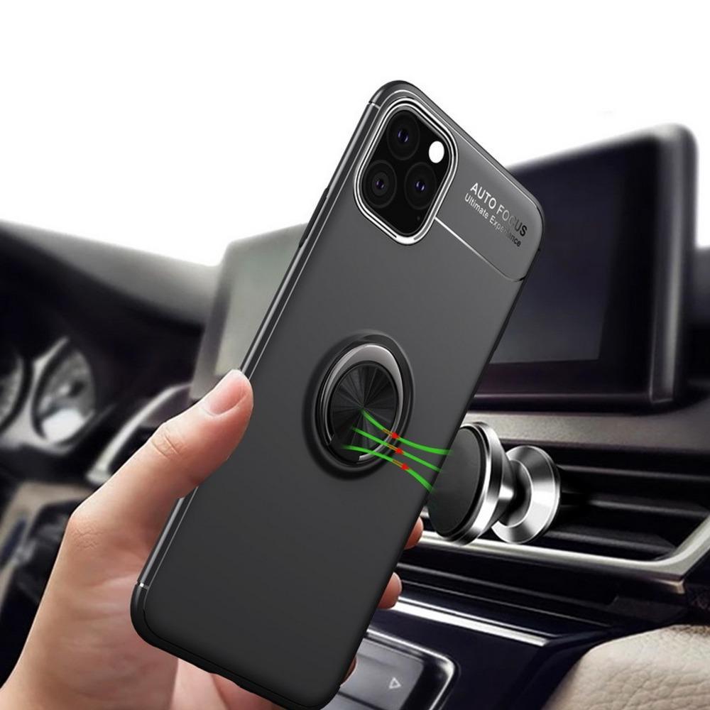 iPhone 11  Metallic Finger Ring Holder Matte Case casemarts